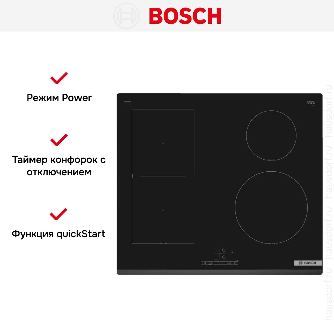 Индукционная варочная панель Bosch PWP63RBB6E