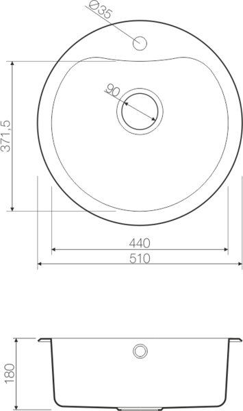  Omoikiri Saroma 51-IN нерж. сталь