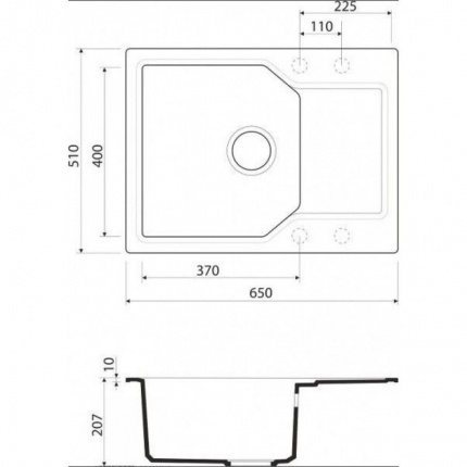  Omoikiri Yonaka 65 BL чёрный