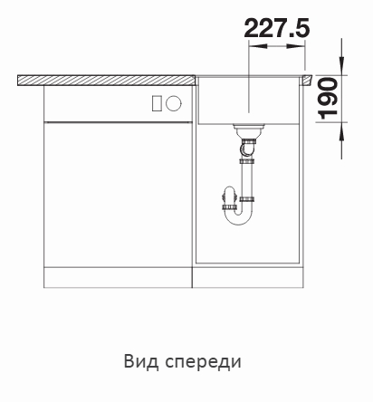  Blanco Dalago 45-F черный, клапан-автомат