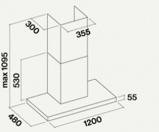  Falmec Lumina 120 Steel wall (NRS)