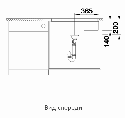  Blanco Subline 700-U Level черный, отводная арматура InFino