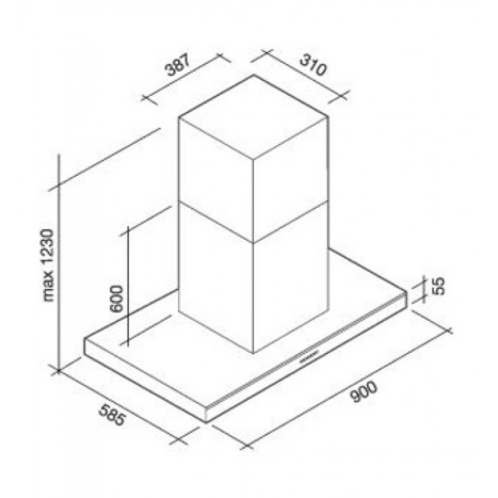  Falmec Lumina 90 Glass White wall (NRS)