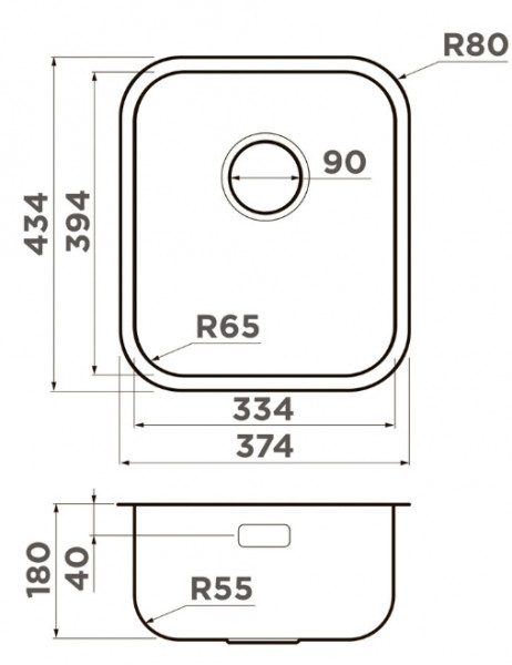  Omoikiri Omi 38-U/I-IN нерж. сталь