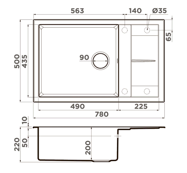 Мойка для кухни Omoikiri Sumi 78-LB-ES espresso