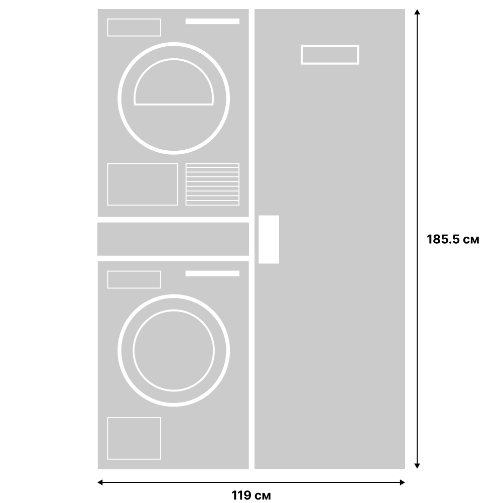  Logic 23 (стиральная машина Asko W4086C.T/3 + сушильная машина Asko T408HD.T.P + сушильный шкаф Asko DC7784 V.S + гладильная доска Asko HI1153T)