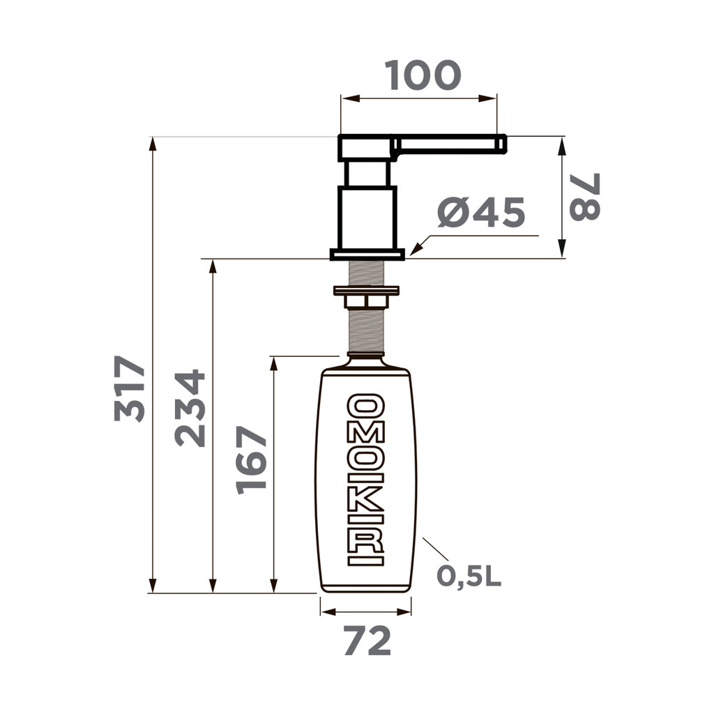  Omoikiri OM-04 GB графит