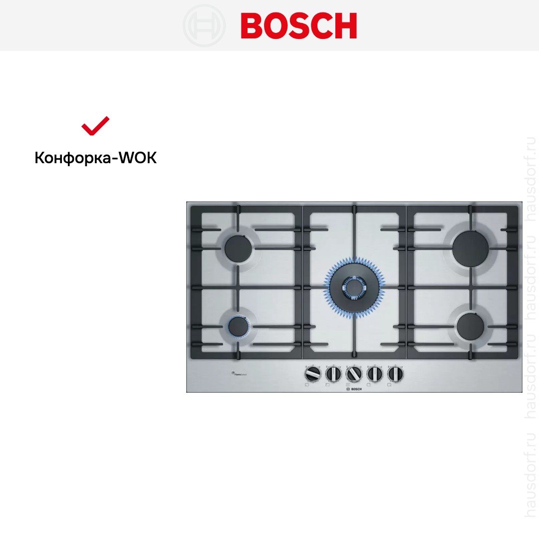 Газовая варочная панель Bosch PCR9A5B90M