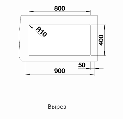  Blanco Subline 800-U черный, InFino