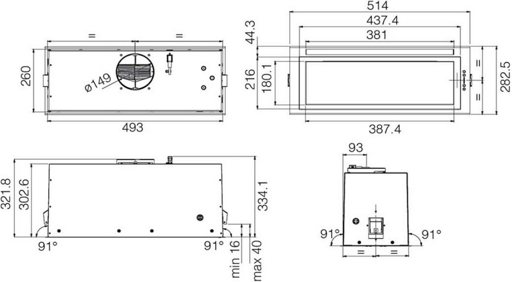  Elica LANE SENSOR BL MAT/A/52