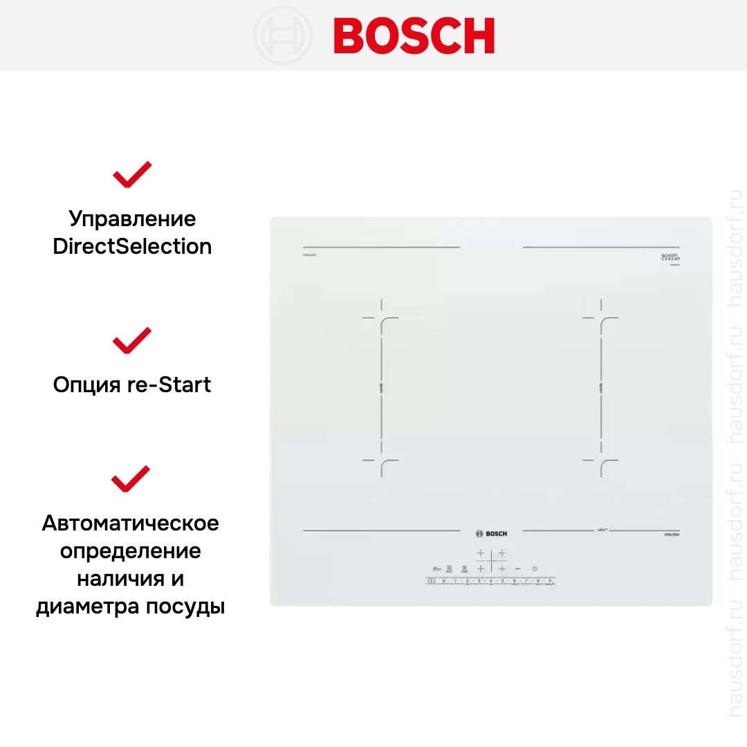 Индукционная варочная панель BOSCH PVQ612FC5E