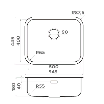  Omoikiri Omi 54-U/IF IN нерж.сталь