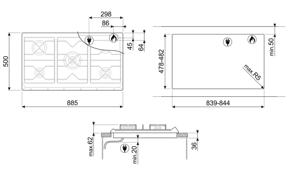  Smeg SRV896AOGH