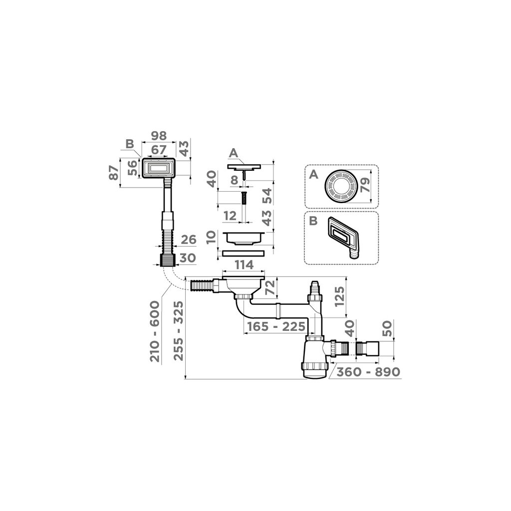 Omoikiri WK-1-UN GM вороненная сталь