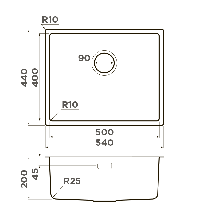  Omoikiri Tadzava 54-U/I Ultra IN нержавеющая сталь