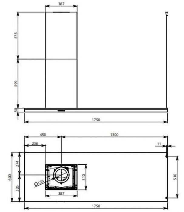  Falmec LUMEN ISOLA NRS 175 DX