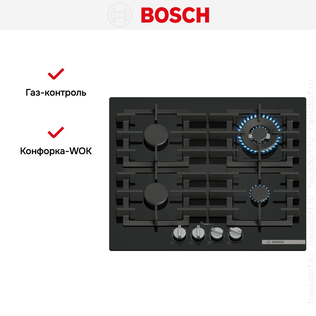 Газовая варочная панель Bosch PPH6A6I40O
