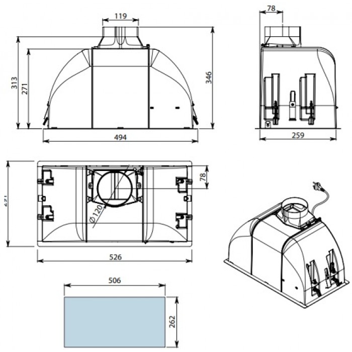  Falmec BUILT-IN BURANO 50 BK