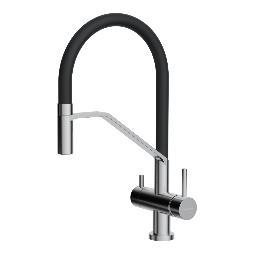 Смеситель для кухни 3-в-1 Omoikiri Akeno BN нержавеющая сталь