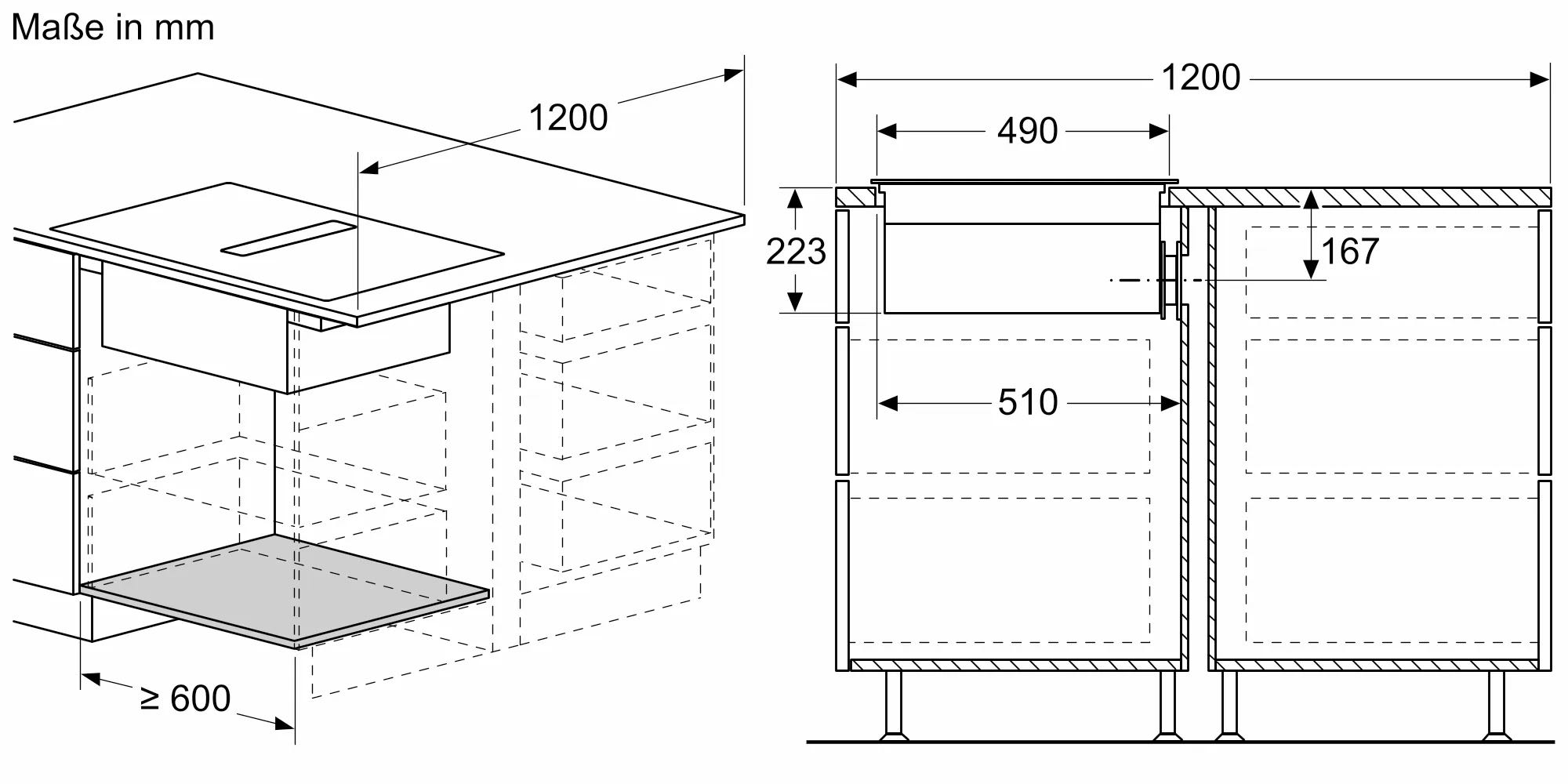 Встраиваемая индукционная варочная панель с вытяжкой Neff V68YYX4B0