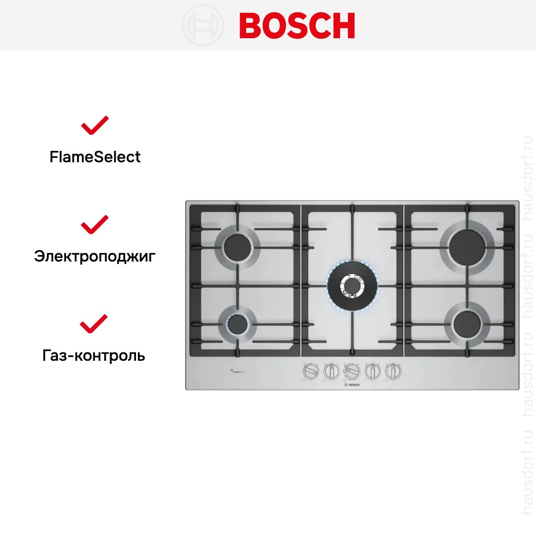 Газовая варочная панель Bosch PCR9A5I90M