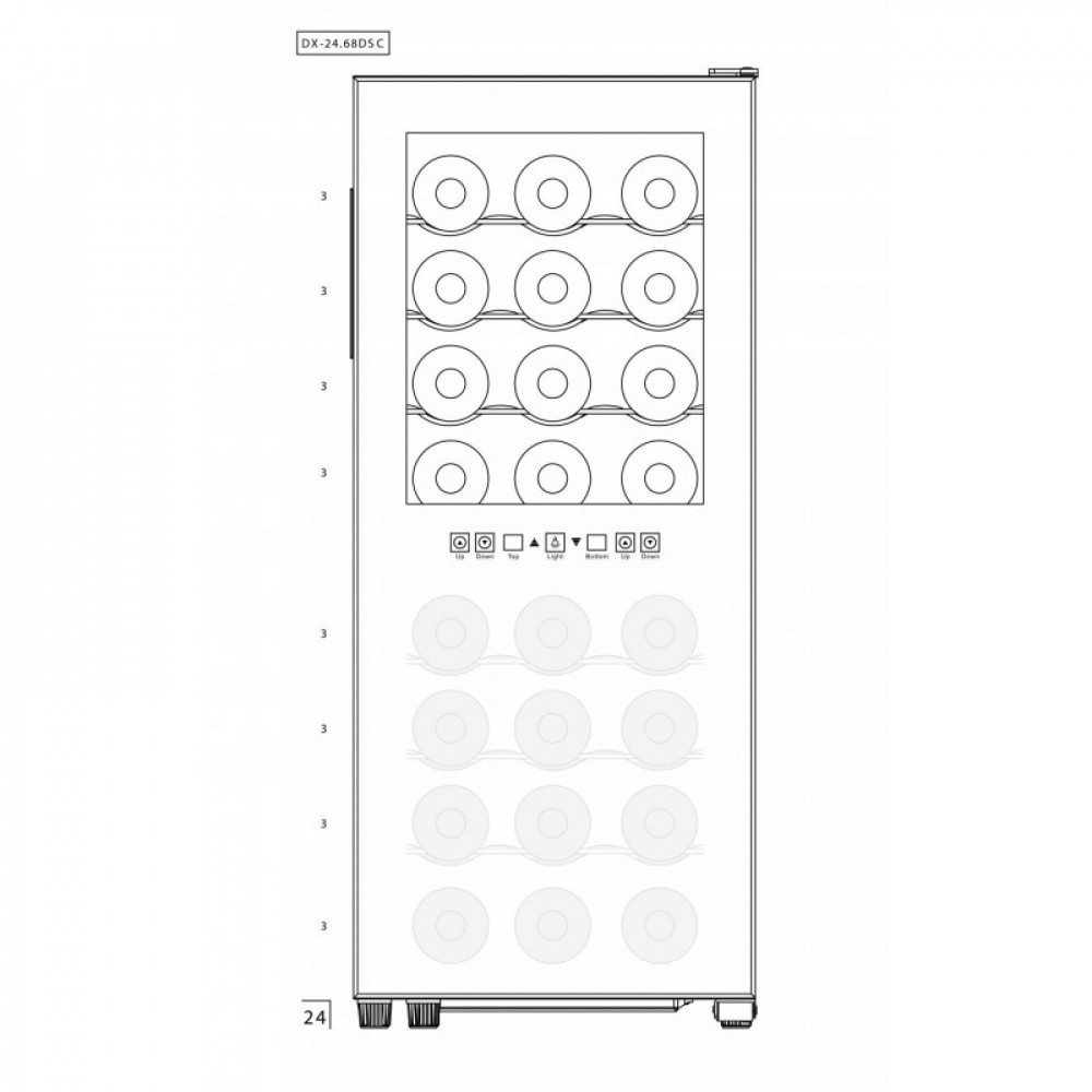 Винный шкаф Dunavox DX-24.68DSC