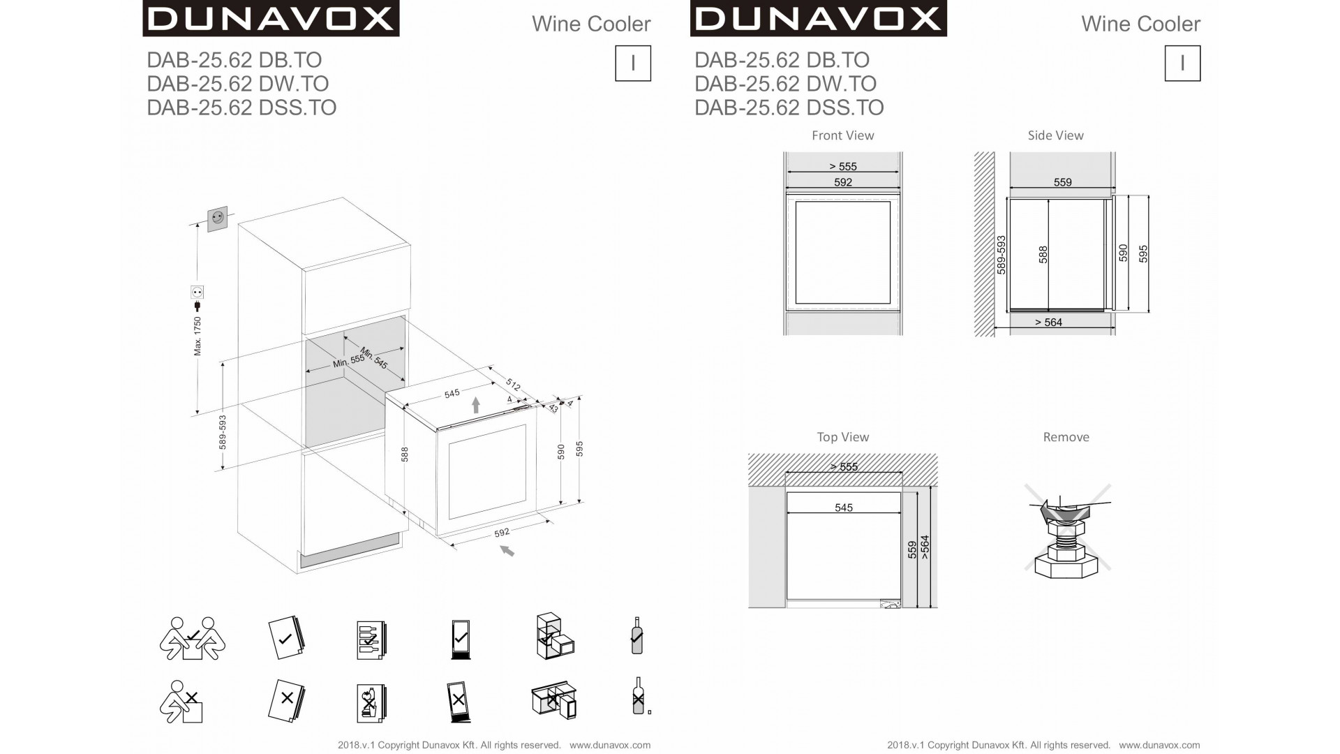 Винный шкаф Dunavox DAB-25.62DSS.TO