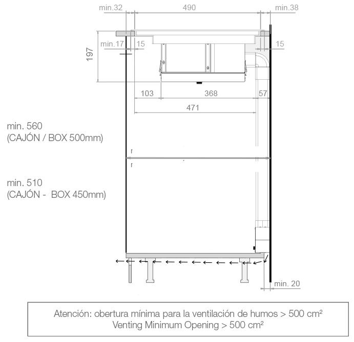 Варочная панель с вытяжкой Pando E-390/78 V.1130 ECO PLUS + KIT FCLR-AE