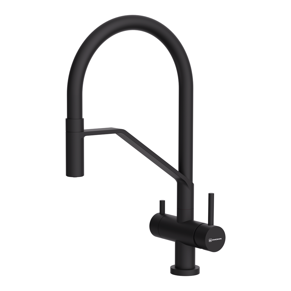 Смеситель для кухни 3-в-1 Omoikiri Akeno GB графит