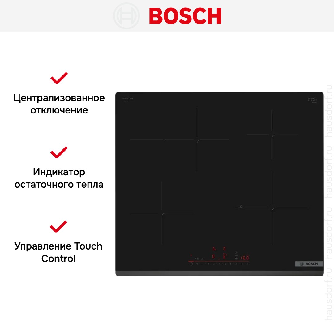 Индукционная варочная панель Bosch PIF63KHC1E