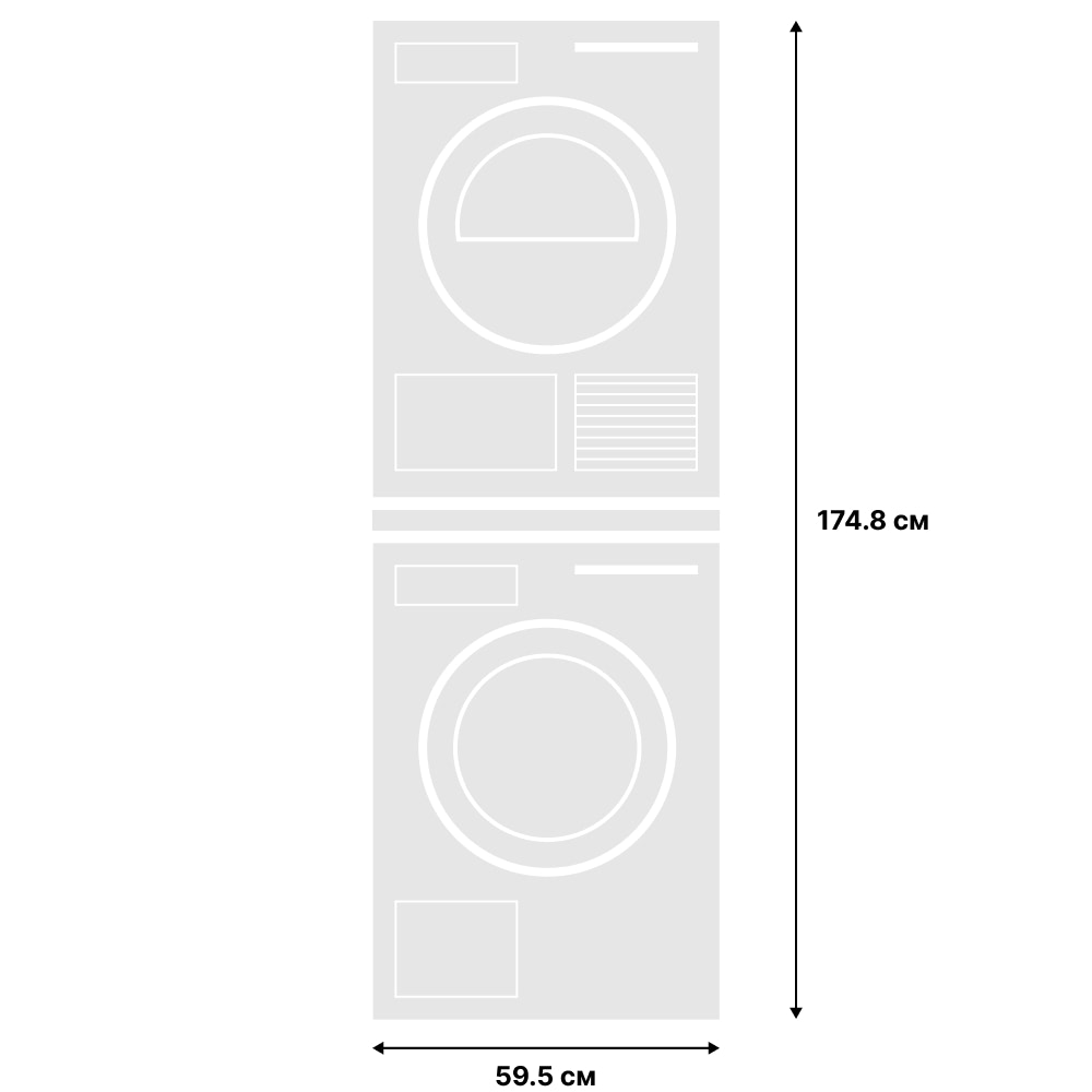  Classic 7 (стиральная машина Asko W2084.W/3 + сушильная машина Asko T208C.W + выдвижная полка Asko HSS1053W)