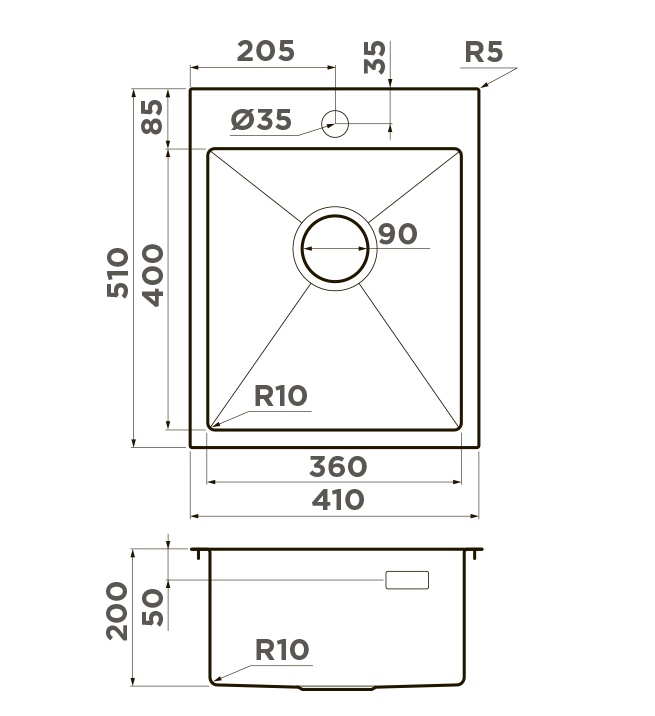  Omoikiri Akisame 41-GB графит