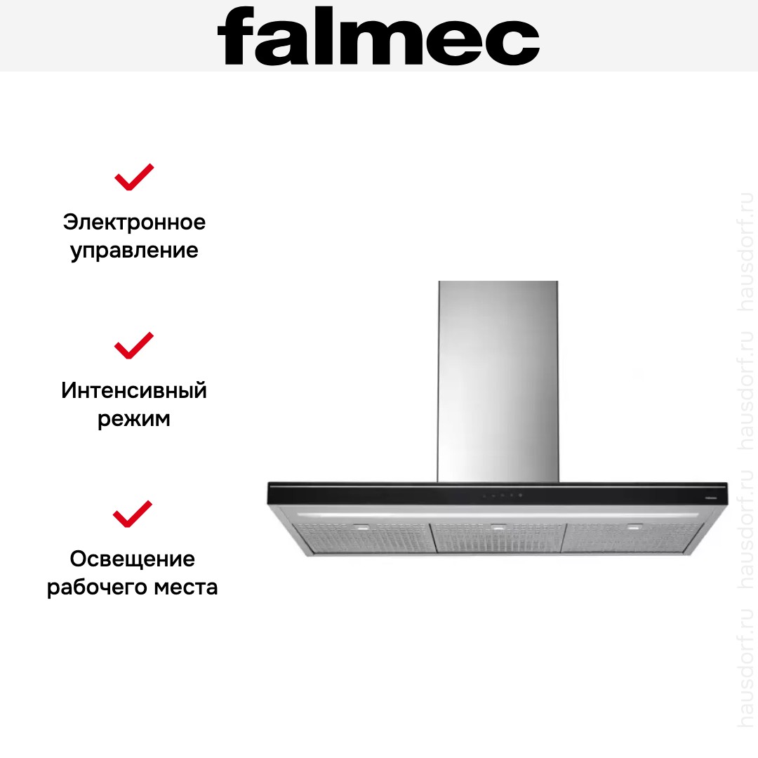  Falmec Luce 90 Glass Black wall