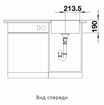  Blanco Subline 400-F черный, отводная арматура InFino