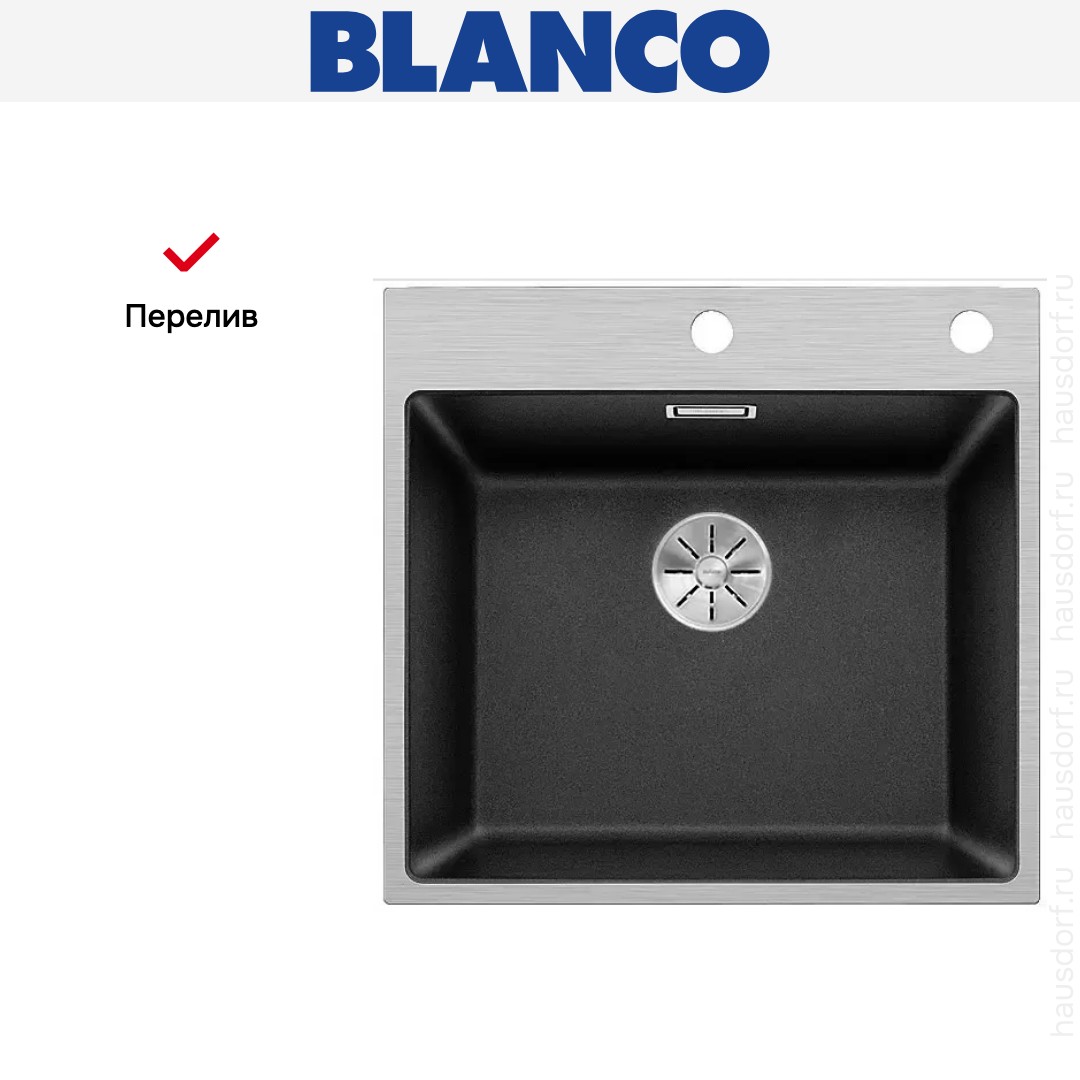  Blanco SUBLINE 500-IF/A клапан-автомат InFino® антрацит