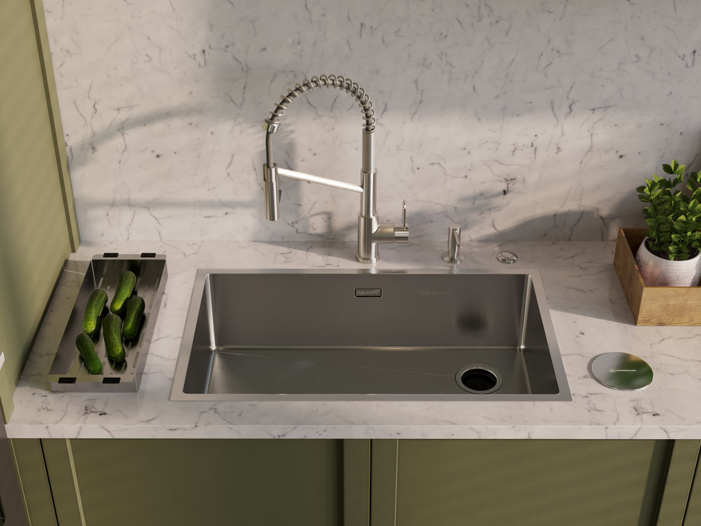  Omoikiri Taki 74-U/IF-IN Side нерж. сталь