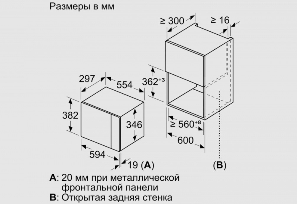 Встраиваемая микроволновая печь BOSCH BFL524MB0