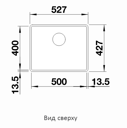  Blanco Subline 500-F черный, отводная арматура InFino