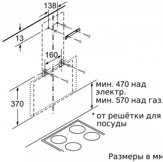 Вытяжка для настенного монтажа BOSCH DWK68AK20T