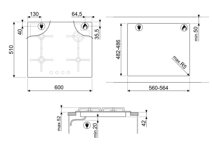 Варочная панель Smeg PV864PO