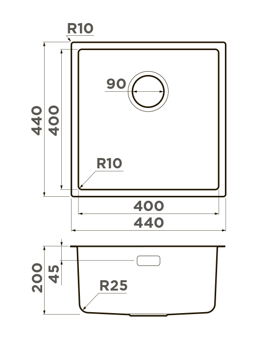  Omoikiri Tadzava 44-U/I Ultra IN