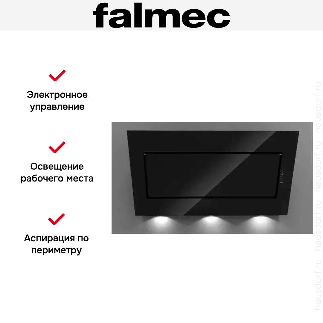  Falmec QUASAR GLASS BLACK 80