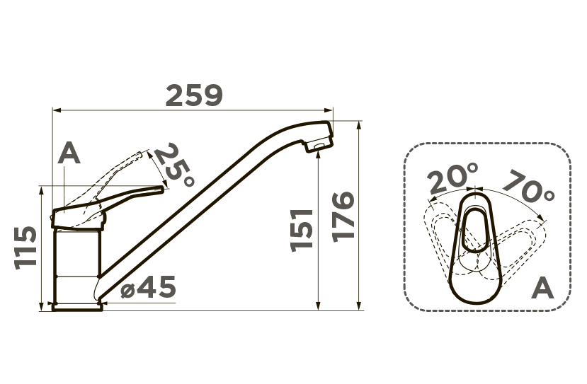  Omoikiri Kado-C хром