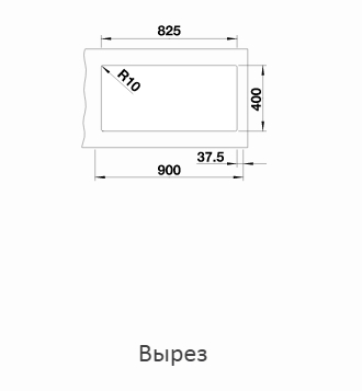  Blanco Subline 480/320-U черный, InFino