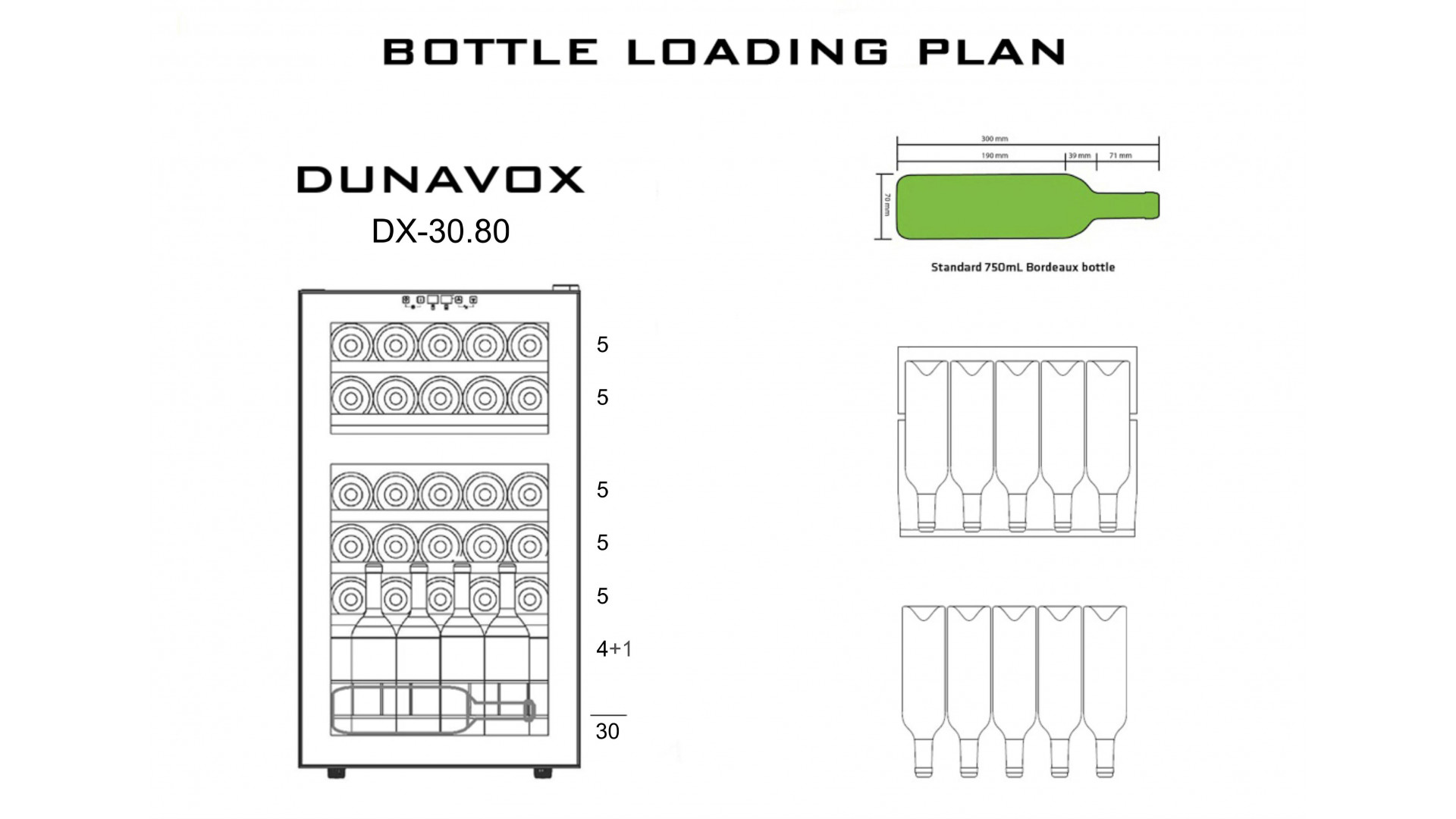 Винный шкаф Dunavox DX-30.80DK