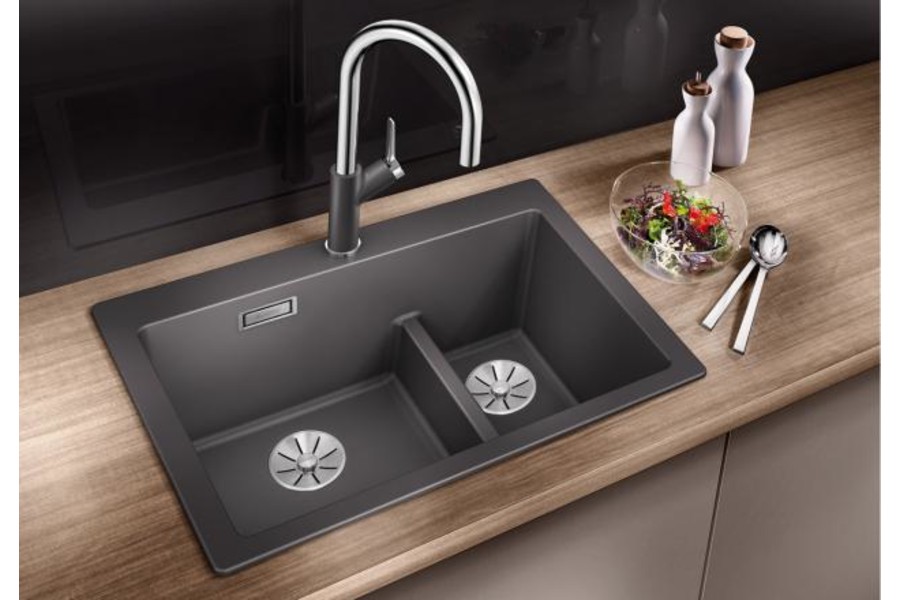  Blanco PLEON 6 Split SILGRANIT PuraDur антрацит