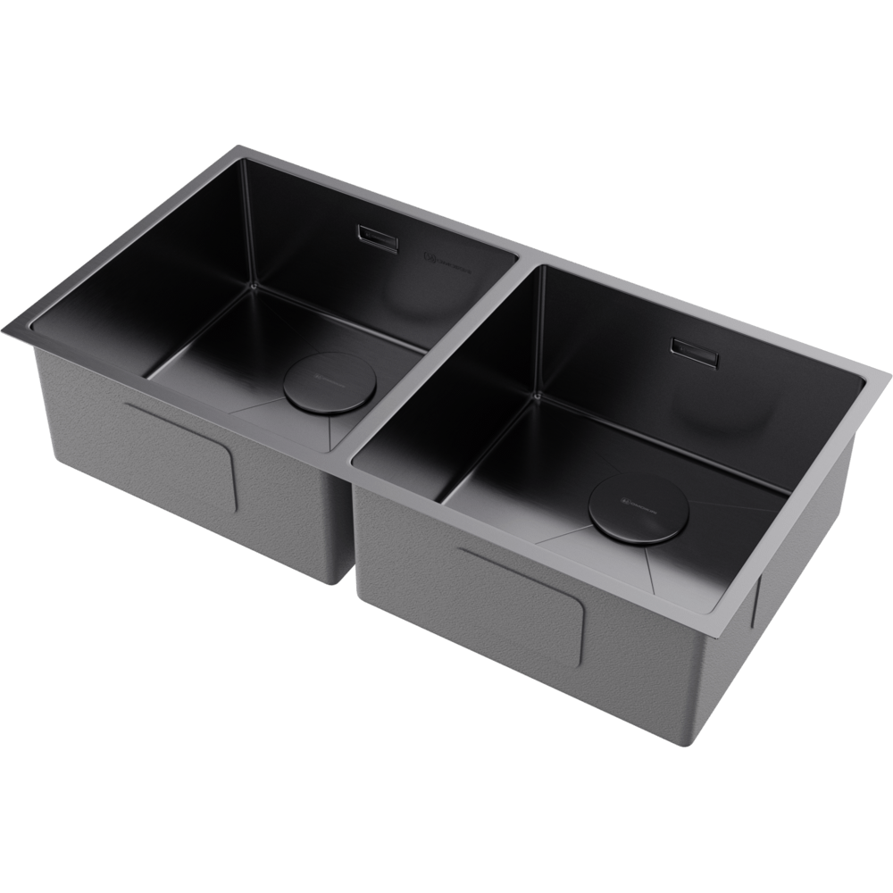 Мойка для кухни Omoikiri Taki 86-2-U/IF-GM вороненая сталь