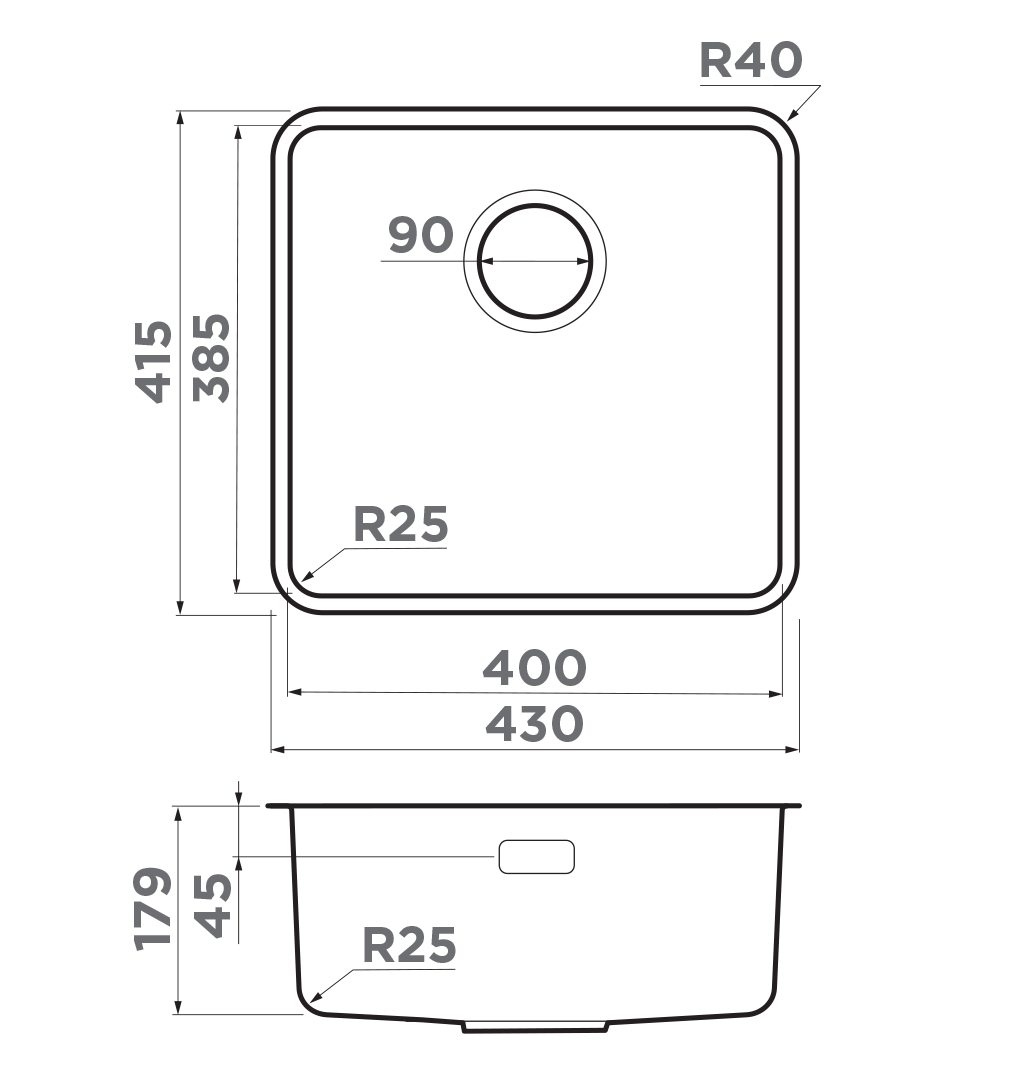  Omoikiri Omi 43-U/I Ultra-IN нержавеющая сталь