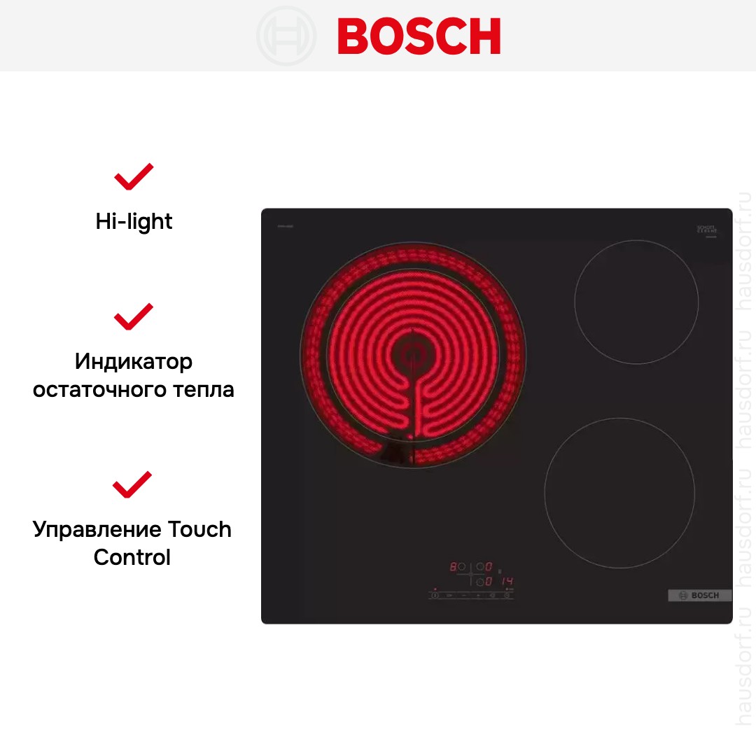 Электрическая варочная панель Bosch PKK611BB2E