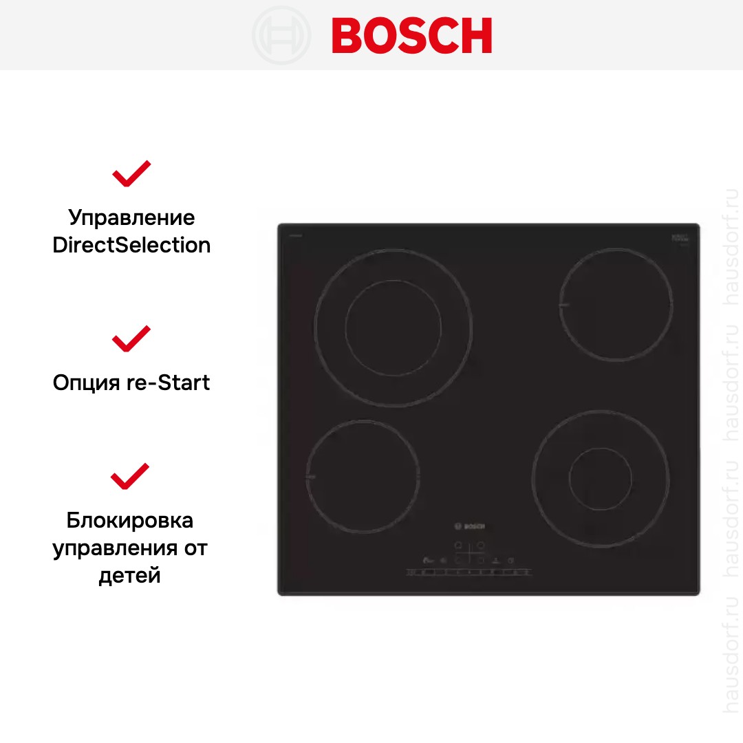 Электрическая варочная панель BOSCH PKG611FP1R